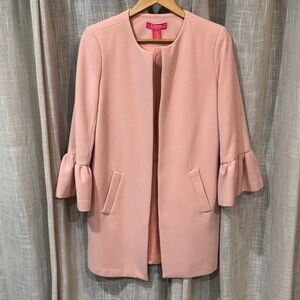 Catherine Malandrino Blush Pink Cape Coat